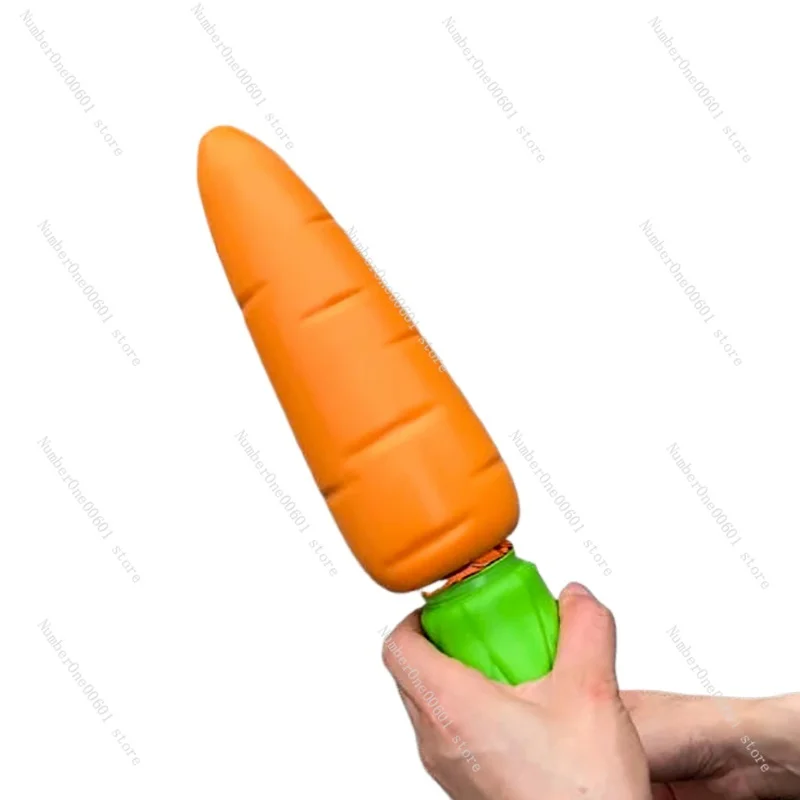 Carrot umbrella creative children's small and portable, weather and rain parasol