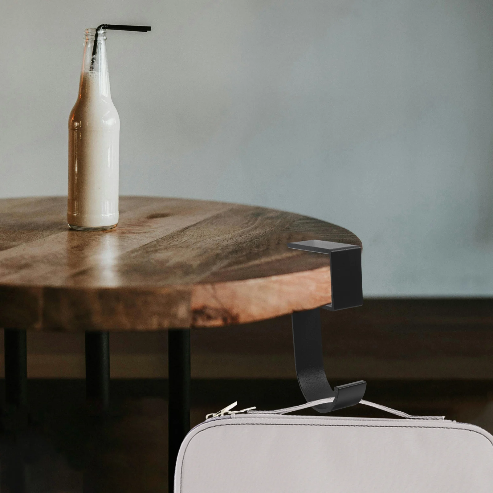 

2Pcs No Drill Desk Hooks Table Side Bag Hanger Space Saving Desk Mount Hook for Handbags Scarves Office Desktop Organizer