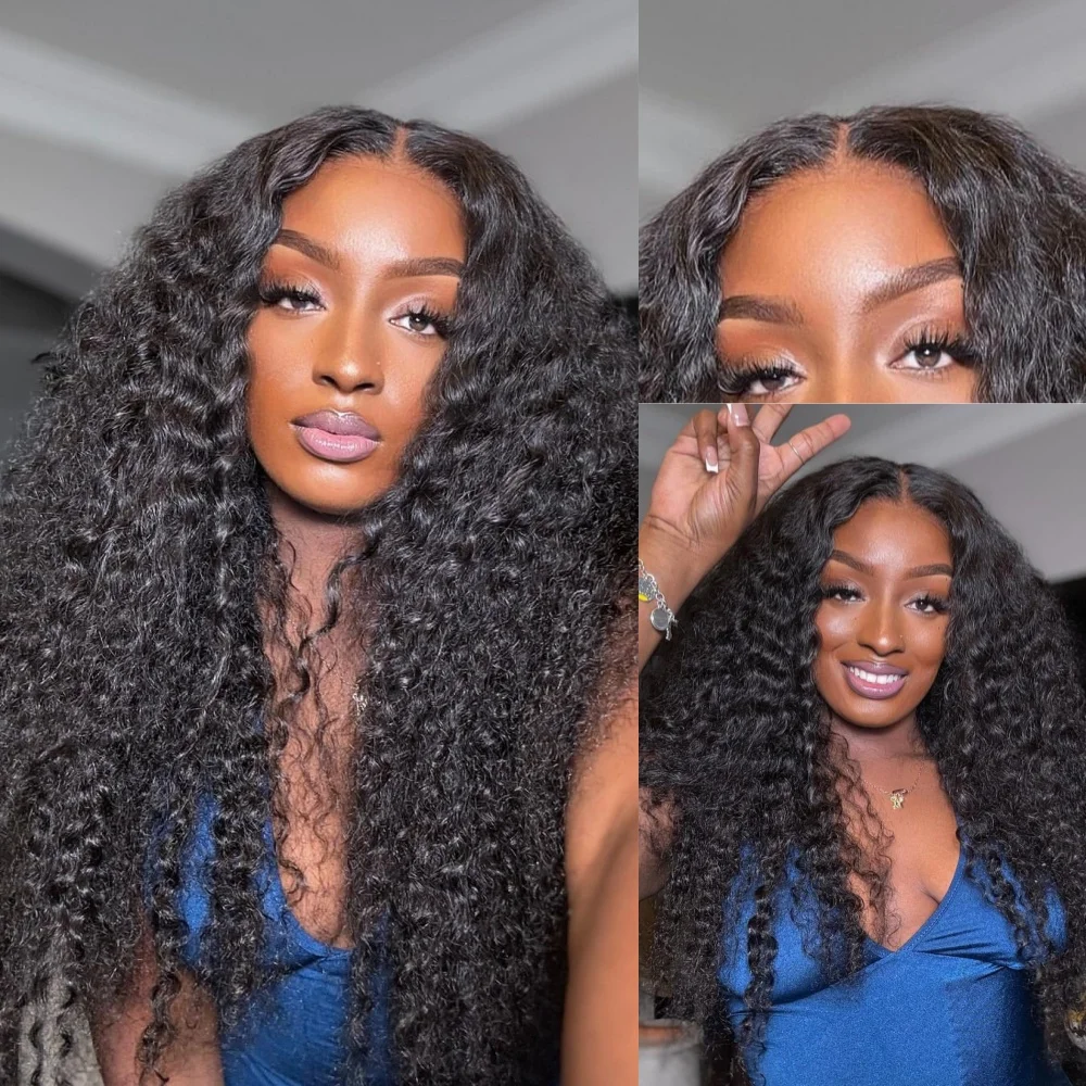 

Deep Jerry Curly 15A Super Double Drawn 13x6 Real HD Lace Front Glueless Wig Natural Black Brazilian Human Hair Wigs For Women