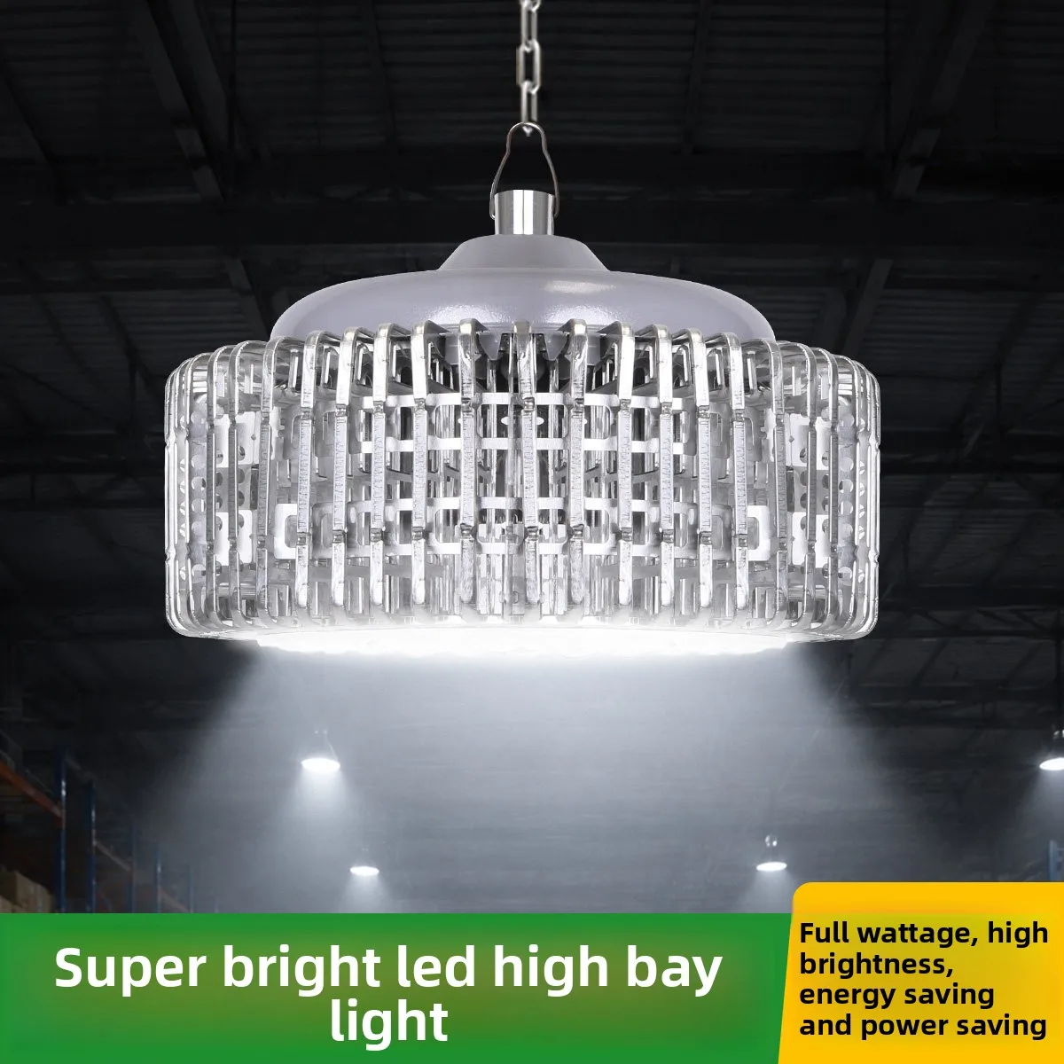LED High Bay Light Fin Chandelier Head Factory Warehouse Workshop Lighting Factory Super Bright Industrial Lighting