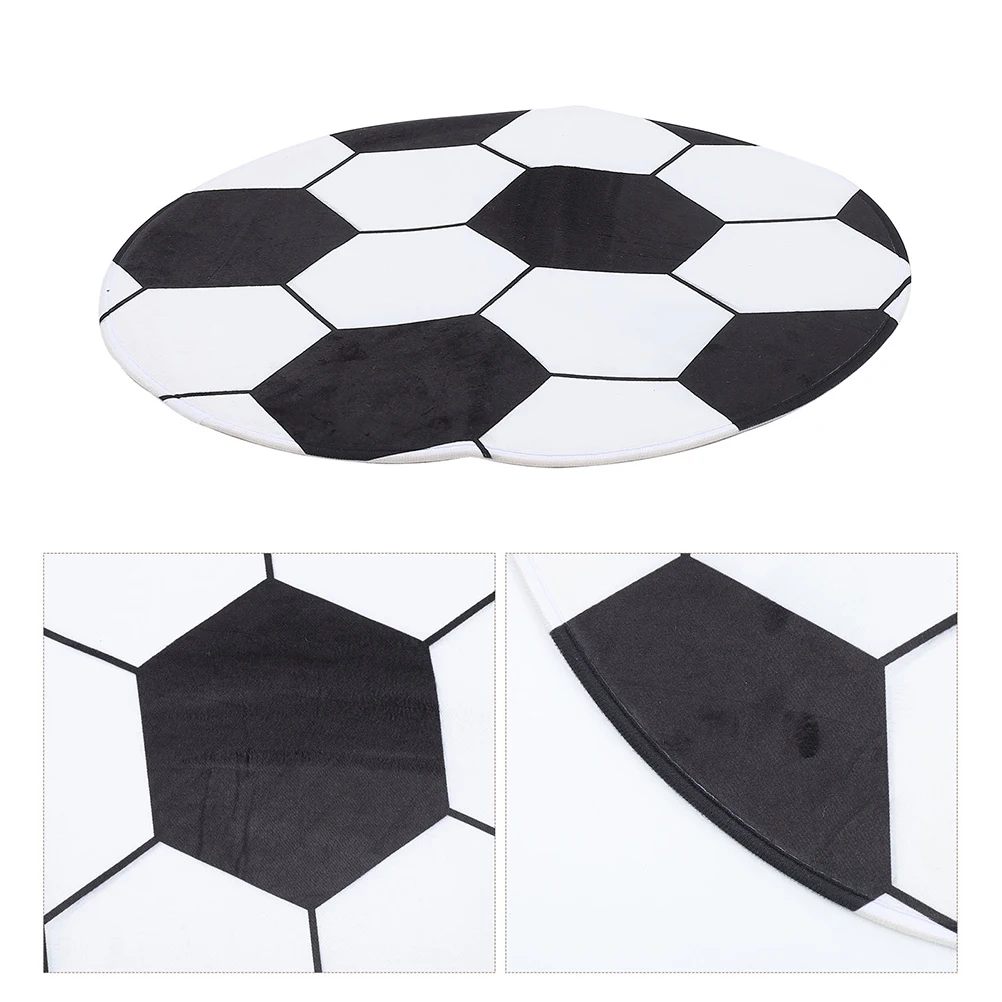 

Football Pattern Rug Round Desk Mat 60x90cm Polyester Material Bedroom Living Room Office Gaming Chair Mats Carpet Protector