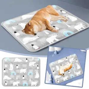 Tapis rafraîchissant pour chien, tapis d’été pour chiens, couverture pour chat, divan respirant pour animaux, lavable d’été pour petits et moyens grands chiens, voiture 8 meilleurs chariots à hot-dogs en vente - No 7