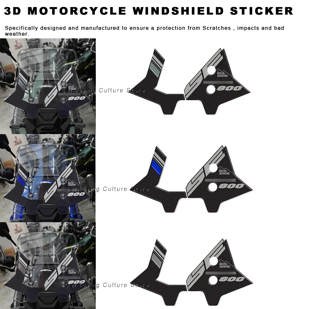 

For V-Strom 800SE From 2023 Waterproof Protective Sticker Motorcycle Windshield Protection Sticker 3D Epoxy Resin Sticker