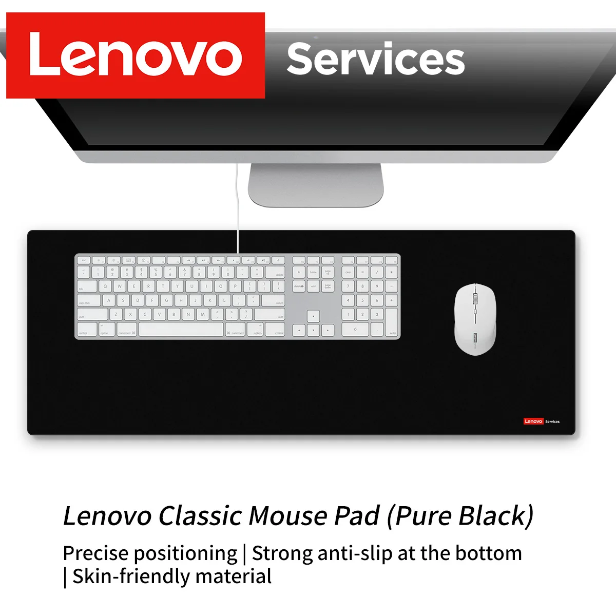 Lenovo Extra-Thick E-Sports Gaming Portable Office Gaming Mouse Pad Keyboard Desk Protector Computer Stain-Resistant Desk Pad