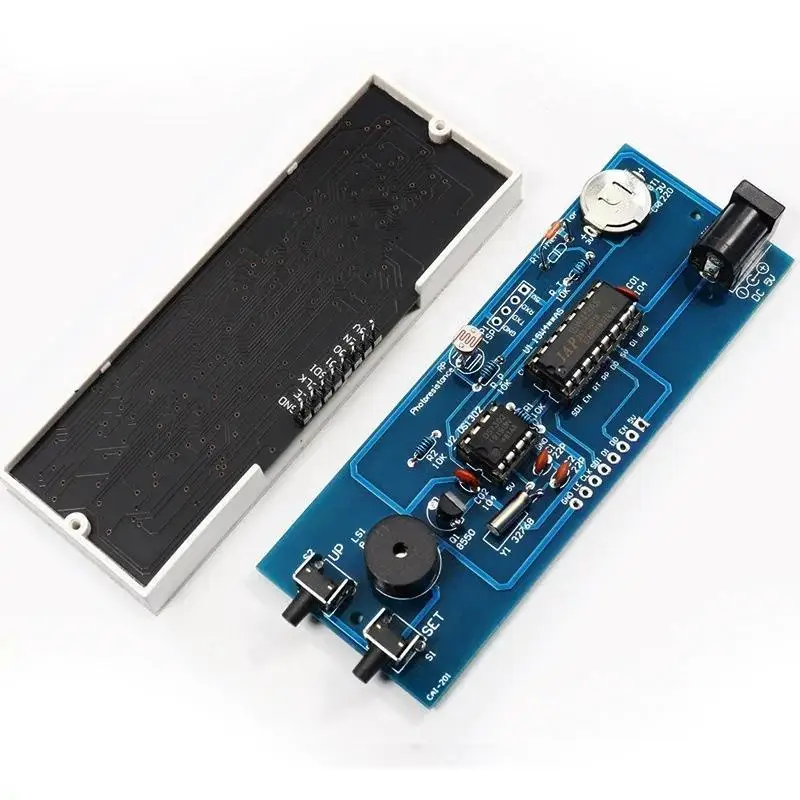 Electronic Clock DIY KIT LED Microcontroller Kit Digital Clock Time Light Control Temperature  Diy Electronic Kit