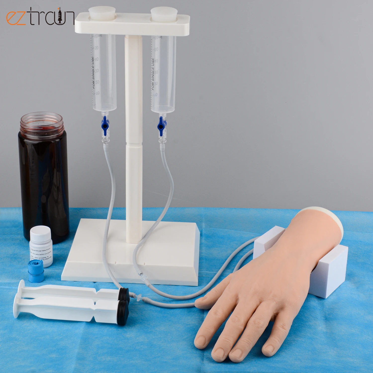 Kit de mão para prática IV com treinamento de silicone Mão IV para treinamento de carreira de flebotomia