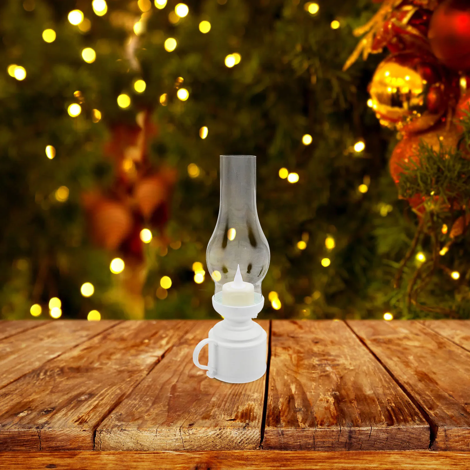 خمر LED مصباح قوي PP البلاستيك عديمة اللهب الجدول مصباح الرجعية ديكور المنزل ضوء الفوانيس #6