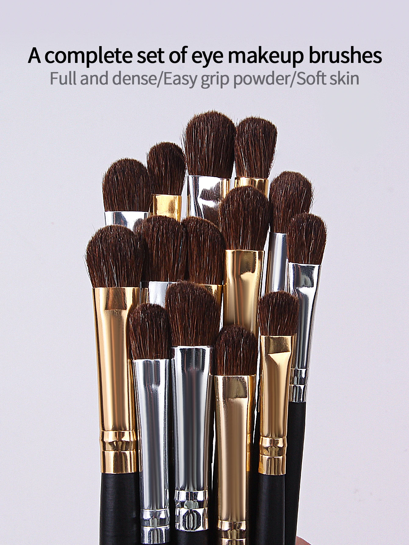 14本の木製ハンドルのアイメイクブラシ、アイシャドウブラシ、アイブロウブラシは多機能の美容ツールです。