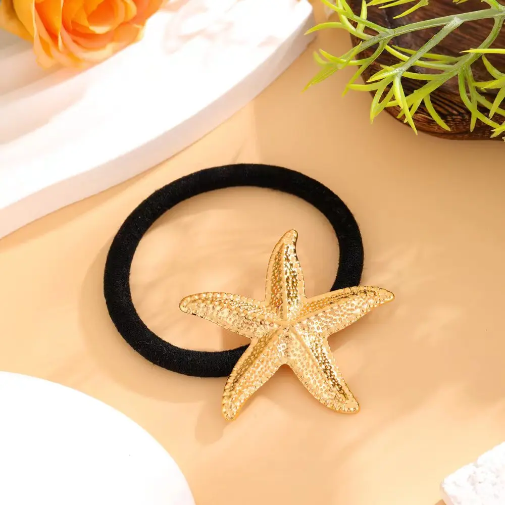 High quality stainless steel starfish ponytail hair accessory, fashionable, simple, elegant, elastic headband, women\'s gift