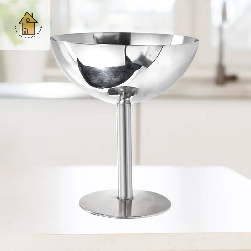 200 ml Edelstahl Eis Tasse Salat Schüssel Dessert Sorbet Schüssel Geschirr Obst Platte Snack Gericht Für Home Bars Sommer party