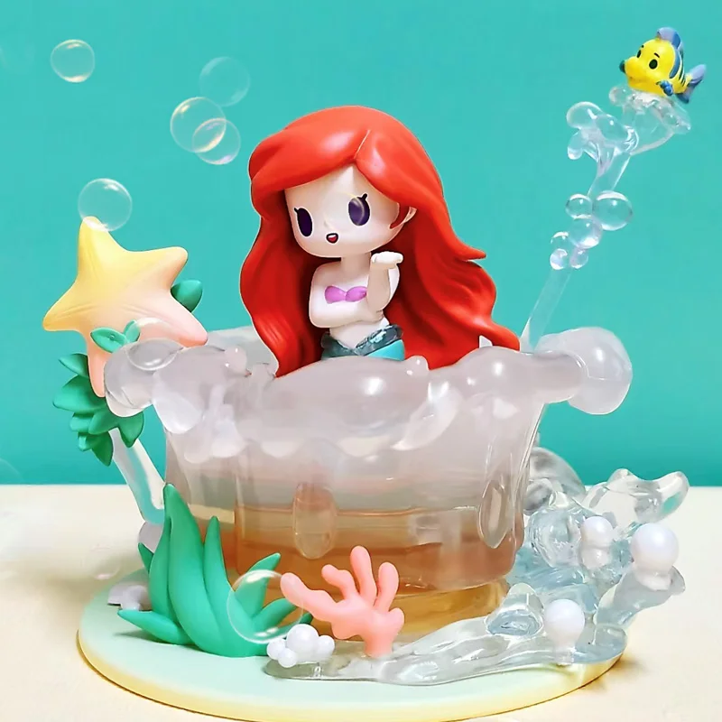 

Принцесса Диснея, чайная чашка, серия «Милая», Русалочка, Ариэль, экшн-фигурка, игрушки, мультяшная принцесса Ариэль, аниме-кукла, подарок для детей