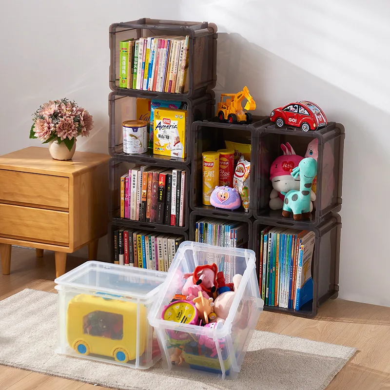 

Transparent Plastic Storage Box with Lid That Can Be Stacked Storage Rack Snack Books Toy Kitchen Bathroom Home Organizing Box