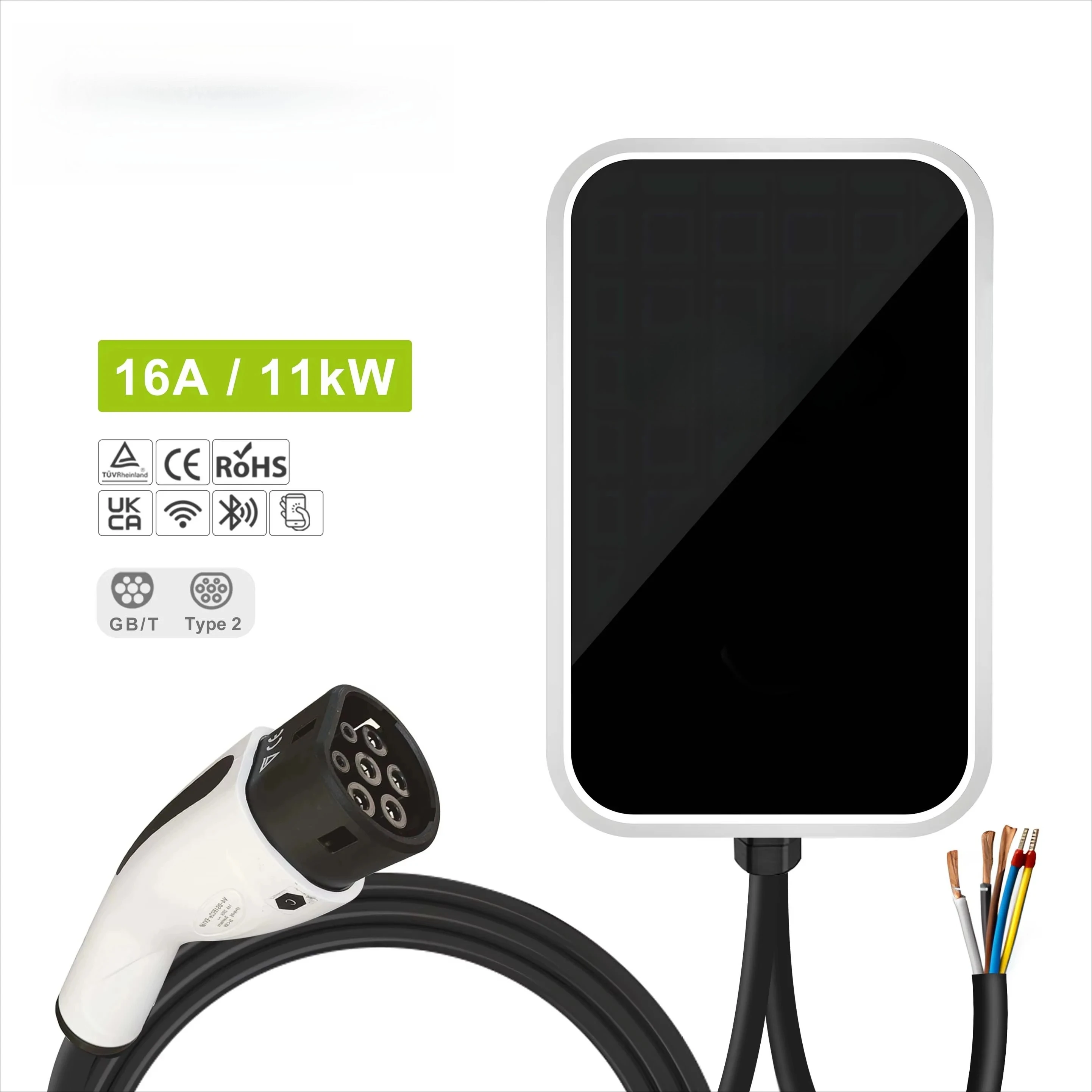2025 Hot Sale  11kW 16A Wallbox EV Charger with APP Control  Remote Charging for Android & IOS Electric Vehicles