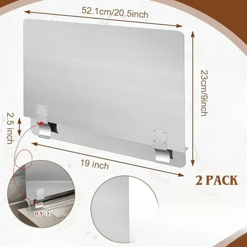 Stainless steel furnace anti-splash oil baffle, commercial splint, anti-scalding baffle for fryer
