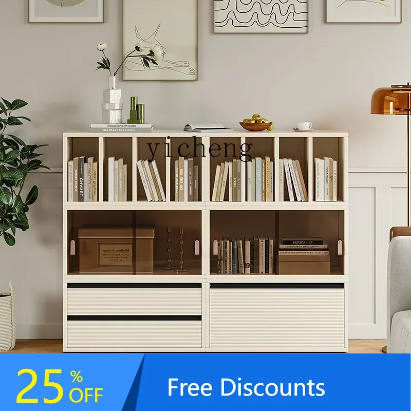 Free Composition Locker Modern Side Cabinet Household Storage TV Cabinet with Glass Door