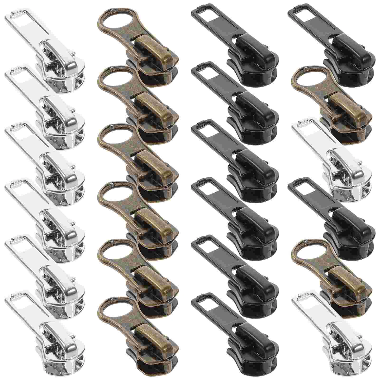 57 Pcs Zipper Replacement Slider Multi-purpose Heads Suite Repair Kit DIY Pulls Universal Handbag Child