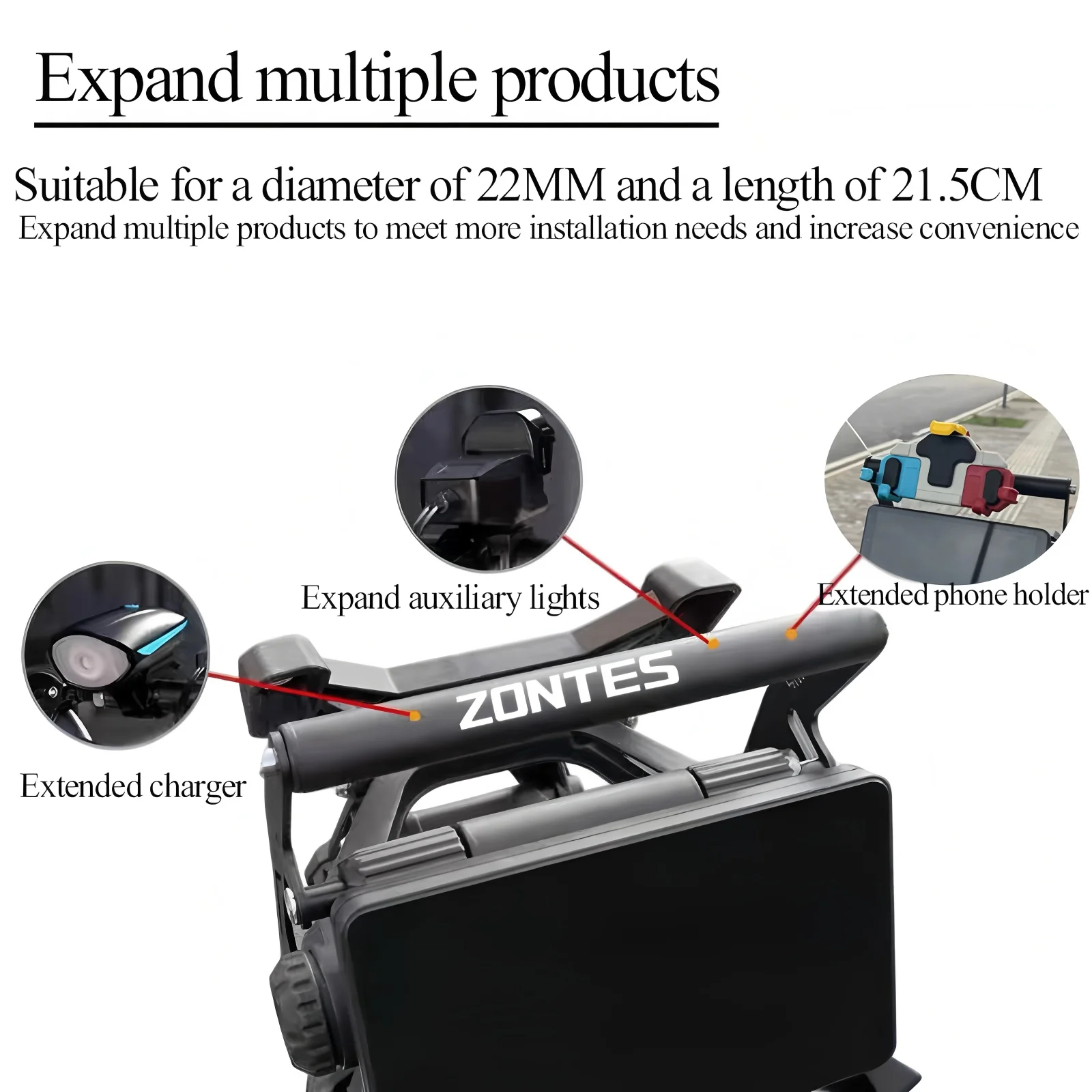 For ZONTES 368G 368D 368E 368K 368M GPS Bracket Mobile Phone Bracket Modification Accessories 2024-2026+ New Navigation Bracket