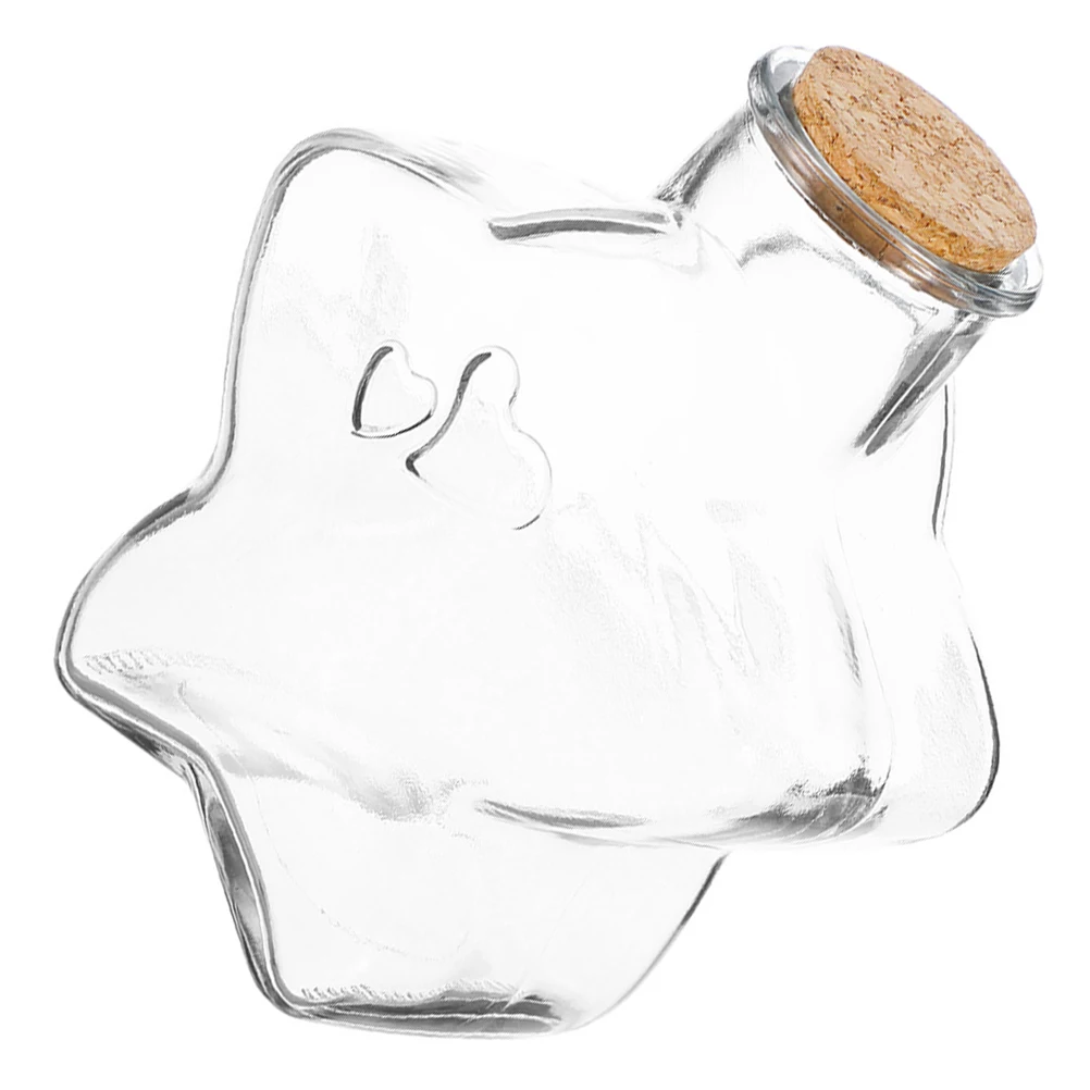 

Bottle Glass Containers Mini Shaped Empty Craft Storage Jars Lids Transparent Landscape Star Girl Safe Wear