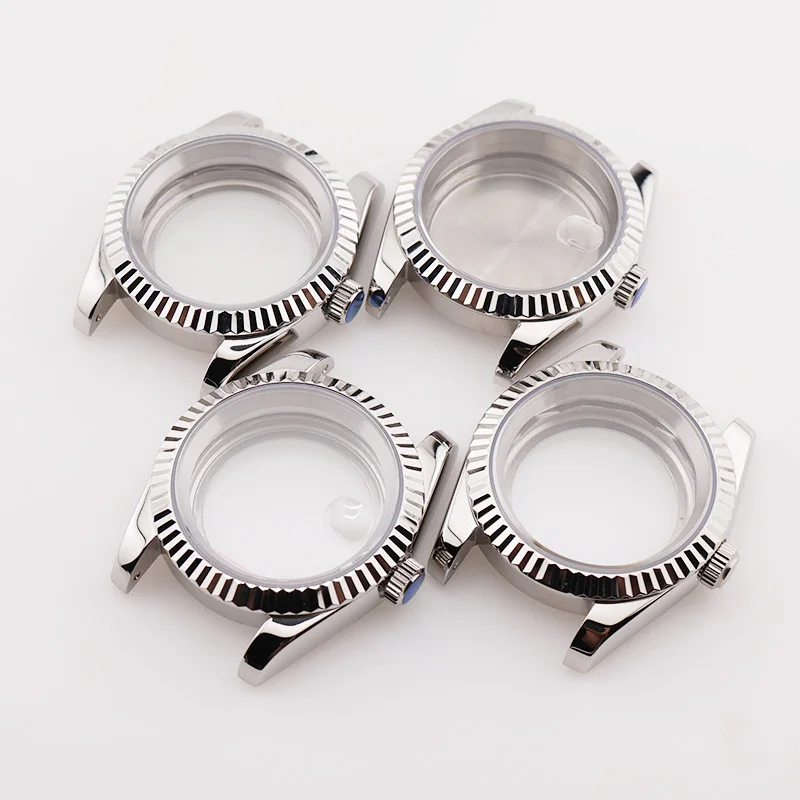 36mm 39mm Stainless Steel NH35 Case Datejust Style Watch Cases for Seiko Mods Automatic Movement Mechanical Watches Parts