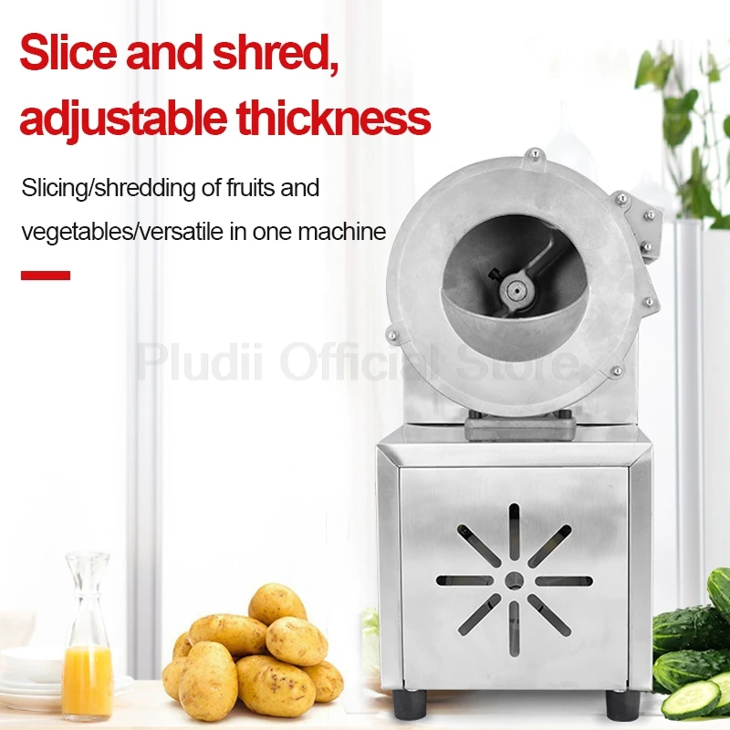 Electric Potato Slicer Automatic Slicer Multifunctional Stainless Shred Slicer Cutter Various Vegetables Slicing Grinder Machine