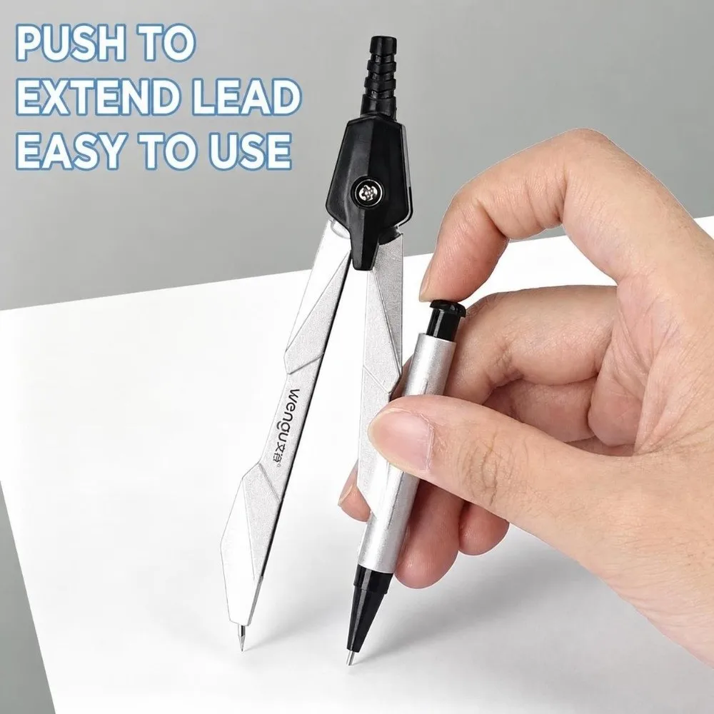 8Pcs Metal Geometry Compass Set Protractor Triangle Ruler Set Geometry Drafting Stationery Drafting Compass Drawing Tools
