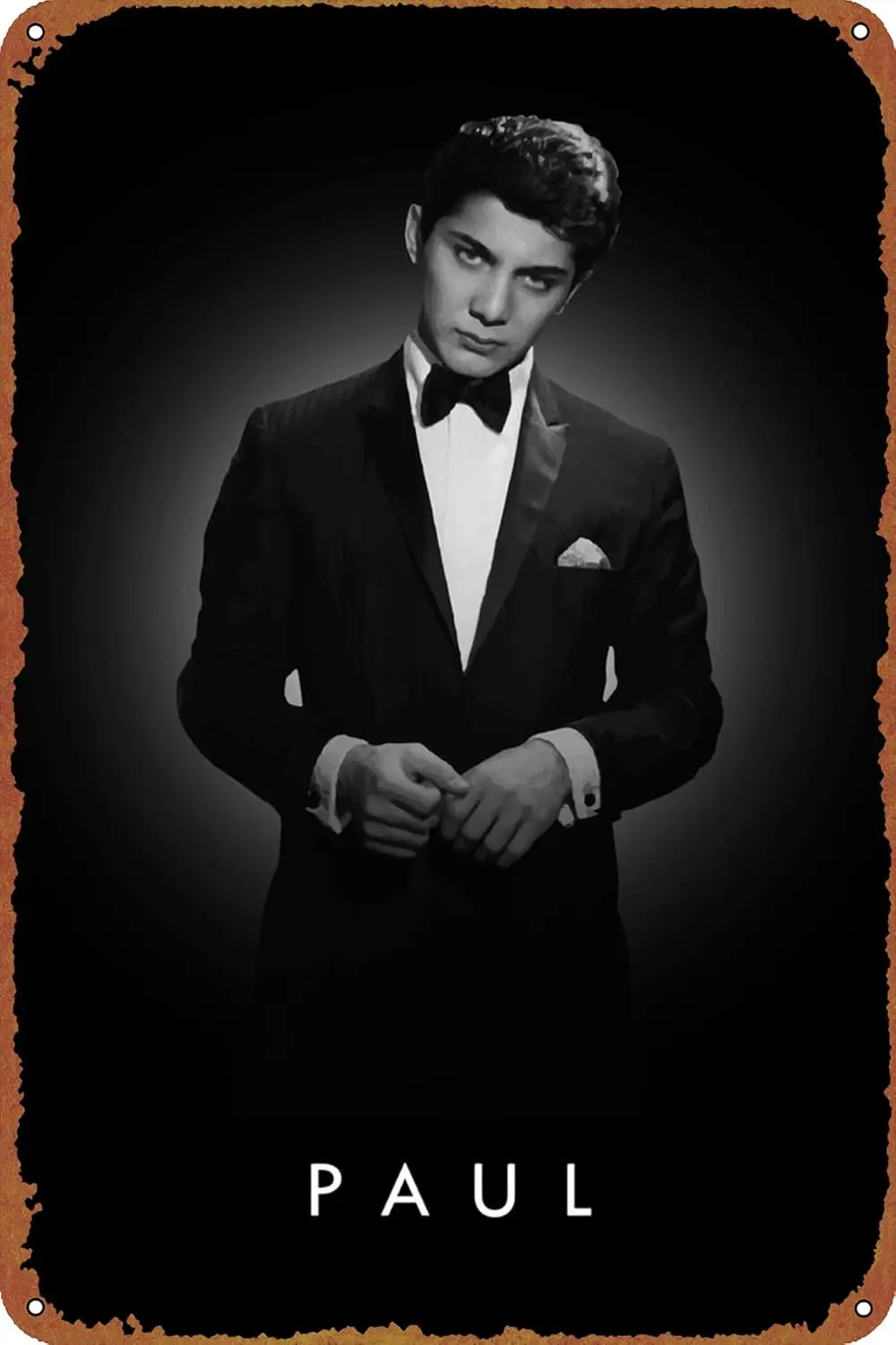 Paul Anka Poster Retro-Metallschild aus Blech, Halloween-Metallschild, Höhle, Bar, Club, Wandkunst für Zuhause, Metallschild aus Aluminium