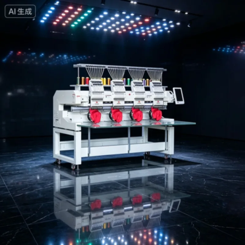 High-Speed Single Head Computerized Embroidery Machine with 1200 RPM Speed for Flat and Garment Embroidery Applications