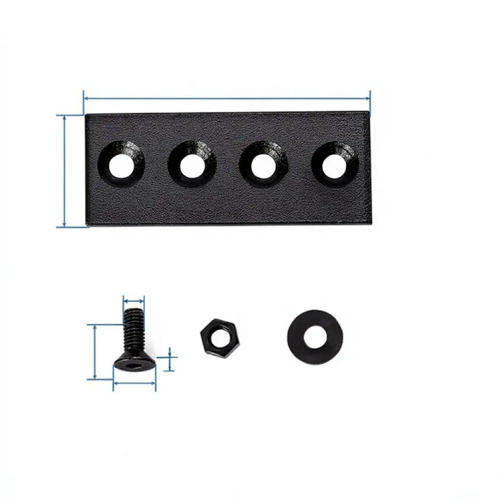 For For JianSen Barn Door Hardware Track Connector Steel Splicing Piece Sliding Rail Extension Mounting Accessory