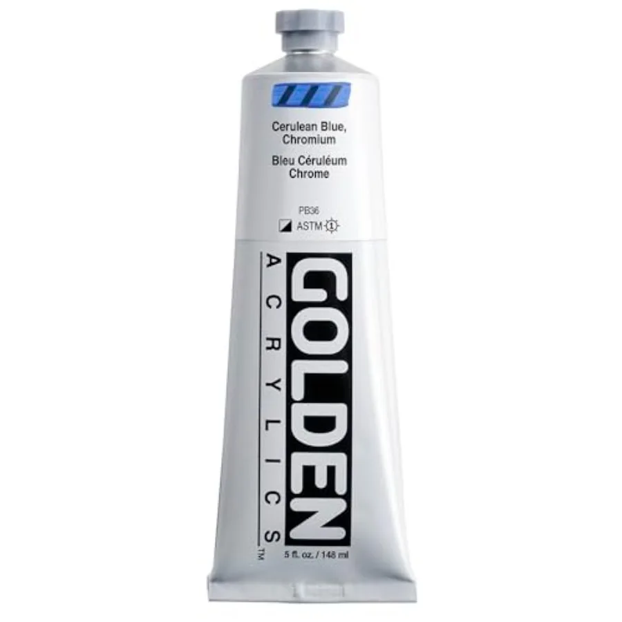 

5 Oz Heavy Body Acrylic Color Paints Color: Cerulean Blue Chromium