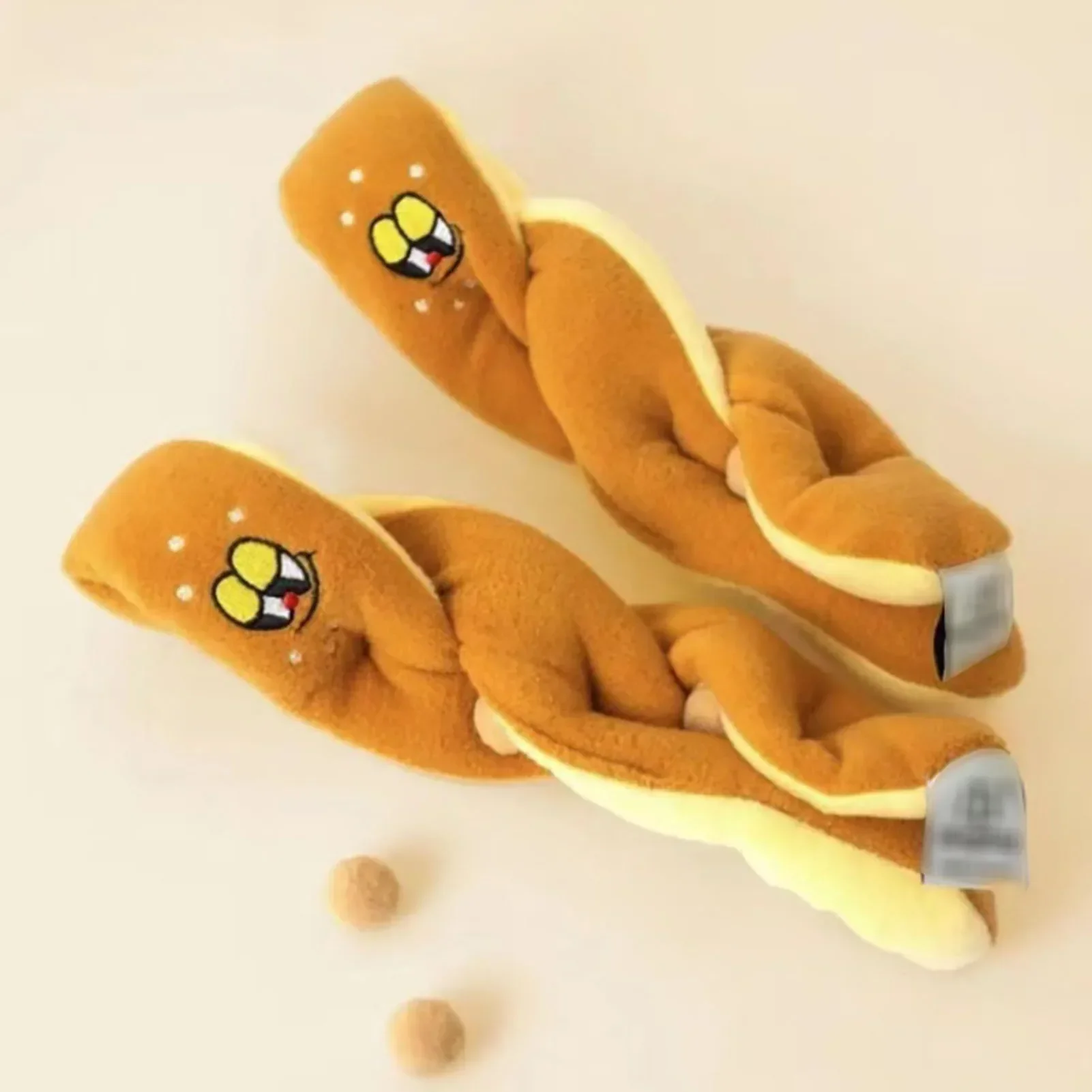 Cute Bread Shape Dog Chew Toys Pet Training Toy Soft Puppy Accessories Dog Training Toy Olfactory Pad Pet Supplies Dog Toy