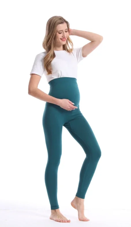 High Waist Pants Skinny Maternity Clothes for Pregnant Women Belly Support High Elasticity Yoga Leggings For Maternity  Women