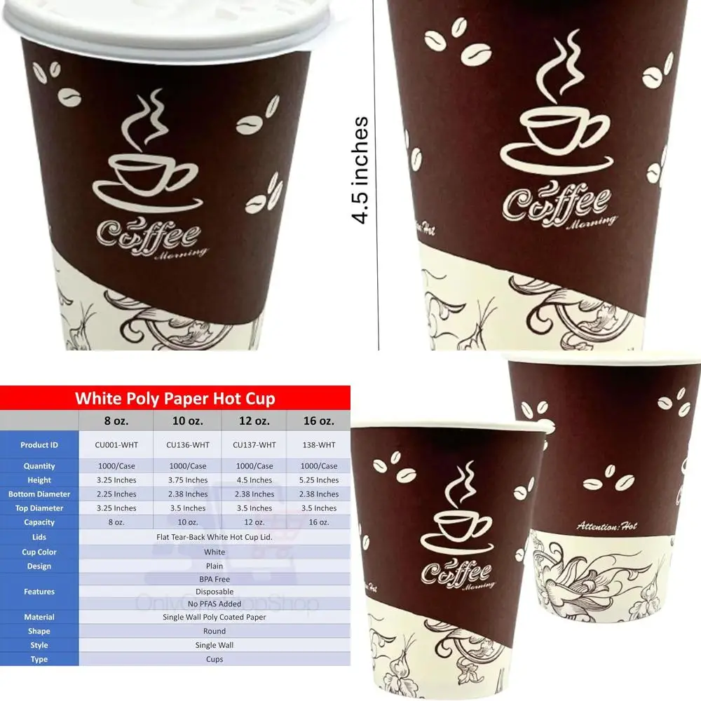 

500 упаковок одноразовых цветных чашек для чая и кофе на тему Дня Благодарения с белыми отрывными крышками для горячих/холодных напитков