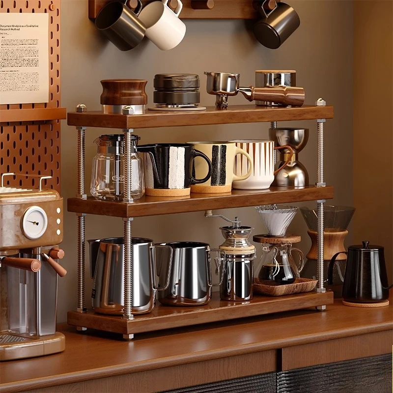 Adjustable Shelf Kitchen Accessories Organizer Living Room Office Desk Storage Rack Teacup Dish Bowl Kitchenware Corner Holder