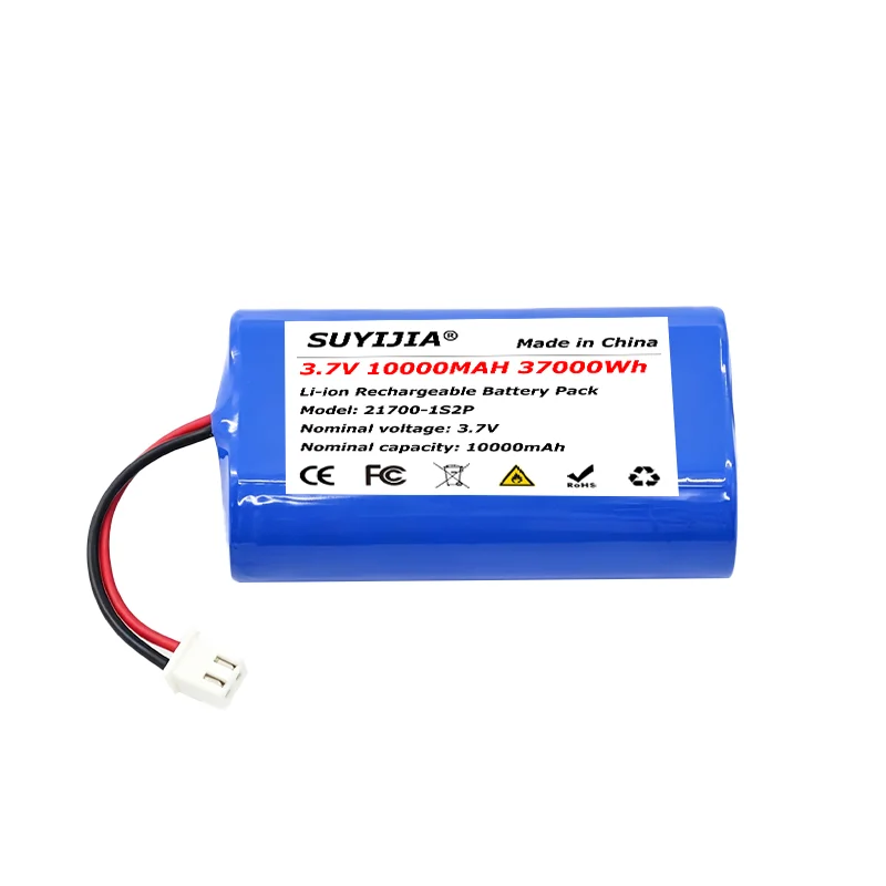 21700 3.7V 10000mAh Lithium Ion Rechargeable Battery 1S2P 10000mAh with PCB for Speakers Radios Headlights Toys Etc. 4.2V