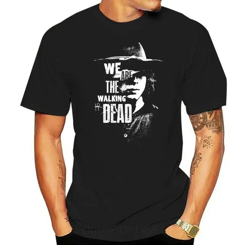 Fashion We Are The Walking Dead Carl Grimes Mens T-shirt  T Shirts  Graphic Tee T Shirts men clothing  harajuku