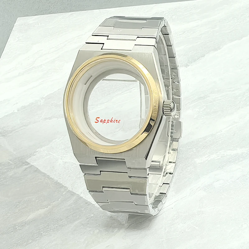 PRX Super Player Case Sapphire Glass Watch Cases Fits 4R35 NH35 NH36 Movement Transparent Back Cover PRX Watch Case Parts