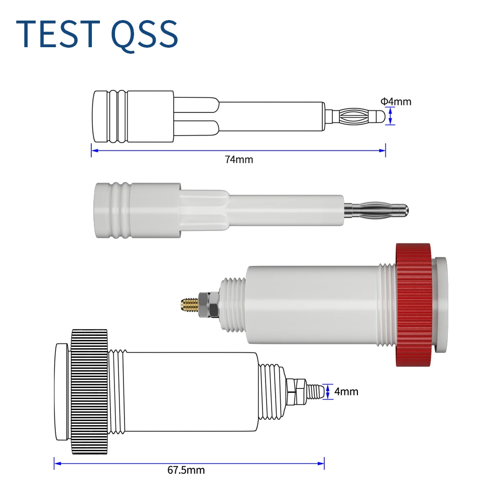 QSS 1 Pair 4mm Banana Cross Jack Brass Core 10KV High Voltage Connector Plug and Socket Q50039