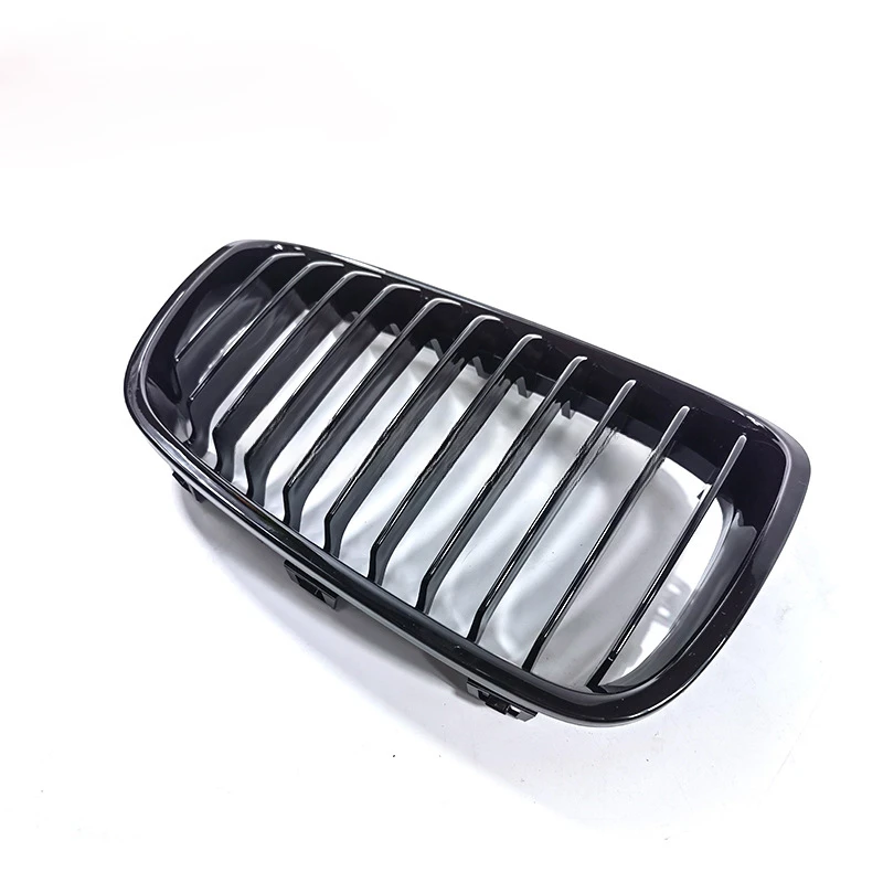 High-Quality Glossy Black Racing Front Grille, Anti-Scratch, Stable Installation, Bumper Modified Replacement Accessory