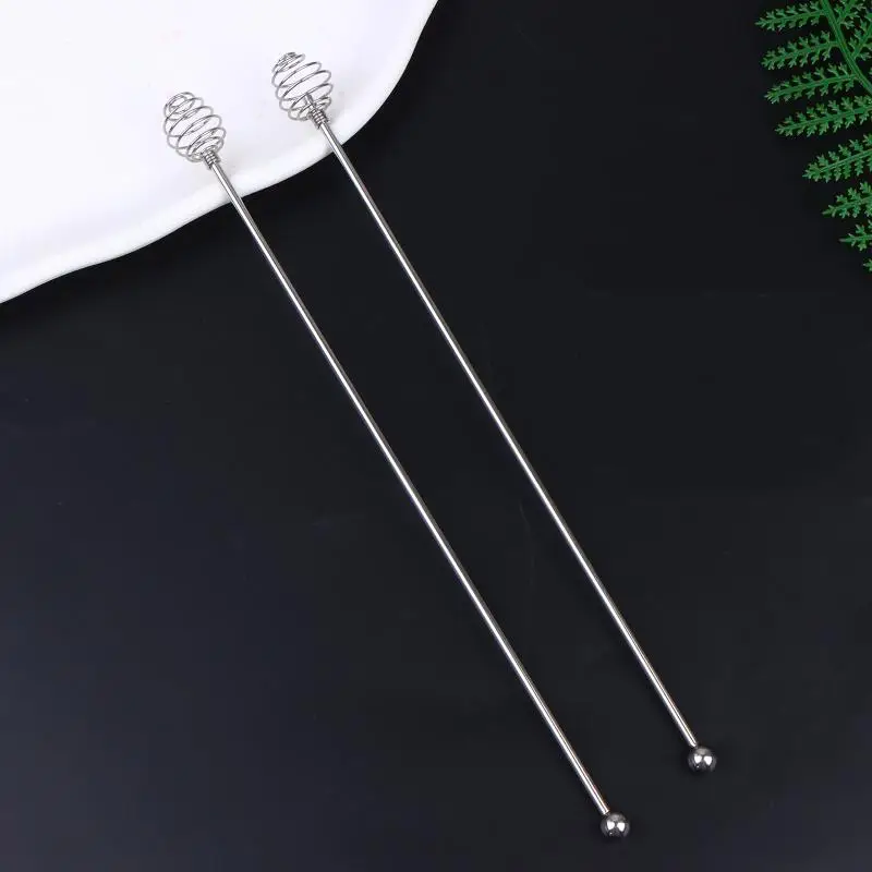Stainless Steel Drink Stirrer 24CM Coffee Mixing Spoon Durable Non Rust Bar Accessory for Parties 1/2Pcs view 3