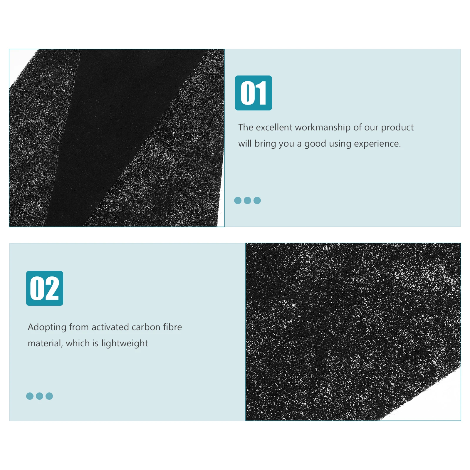 

4 Sheets 3mm Activated Carbon Fiber Filters 12x49cm Air Purifier Conditioner Replacement Reusable Electrostatic Furnace Vent