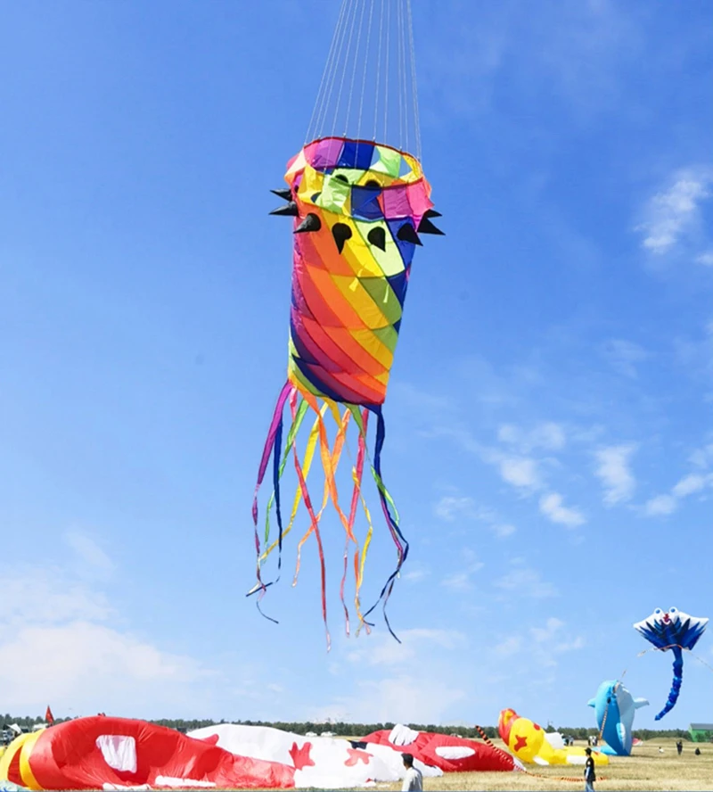 Calcetines de viento de 350cm para adultos voladores, colas de pipas profesionales, fábrica de pipas, accesorios weifang, pipa grande