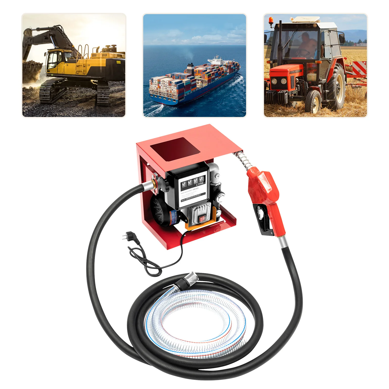 Pompe de transfert Diesel 550W, débit de 60L/min, auto-amorçante avec buse automatique, pour la reconstitution des camions agricoles et des équipements de Construction