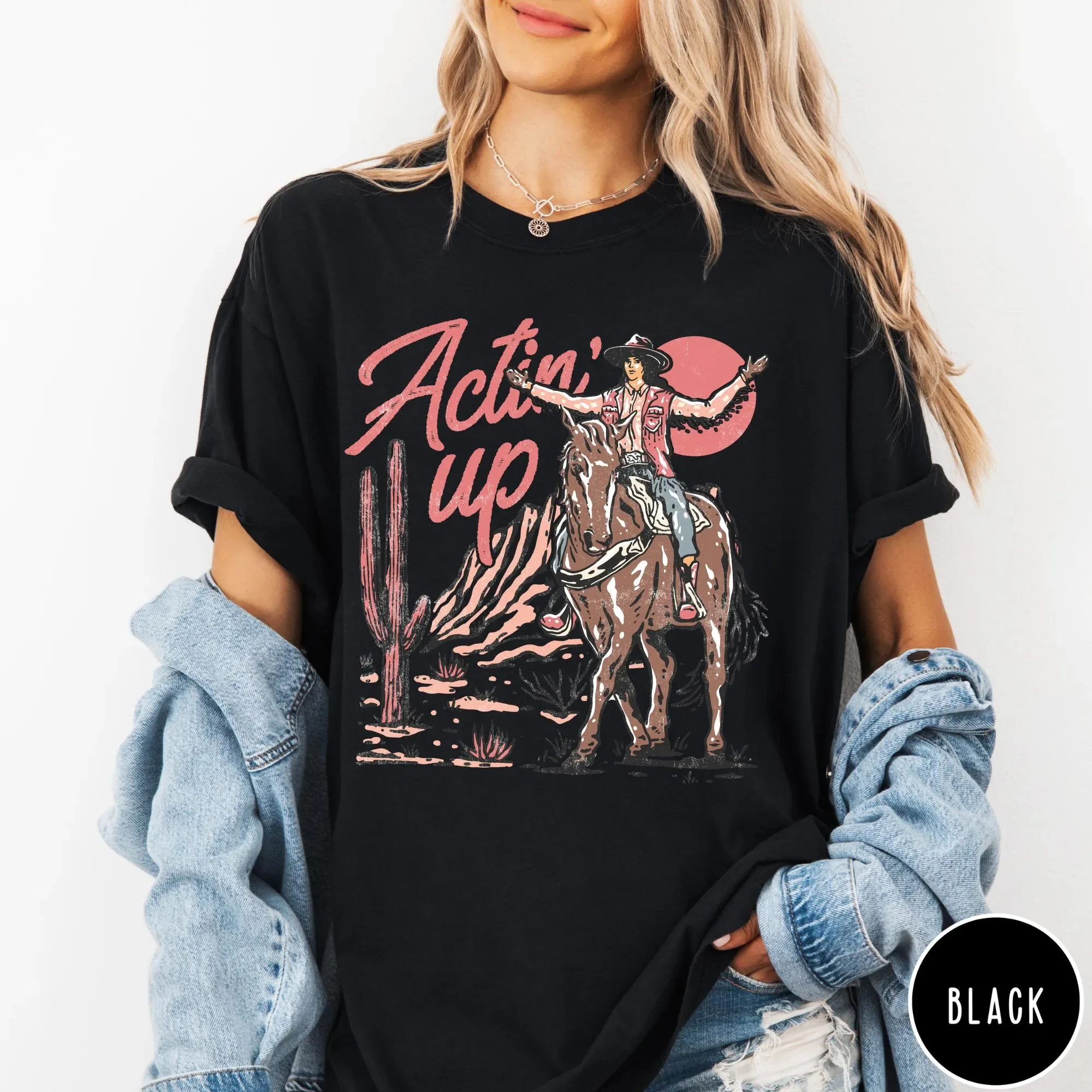 

Женская футболка больших размеров в стиле ретро, кантри, западная, эстетичная, из чистого хлопка, дышащая, модная и универсальная, унисекс, большого размера