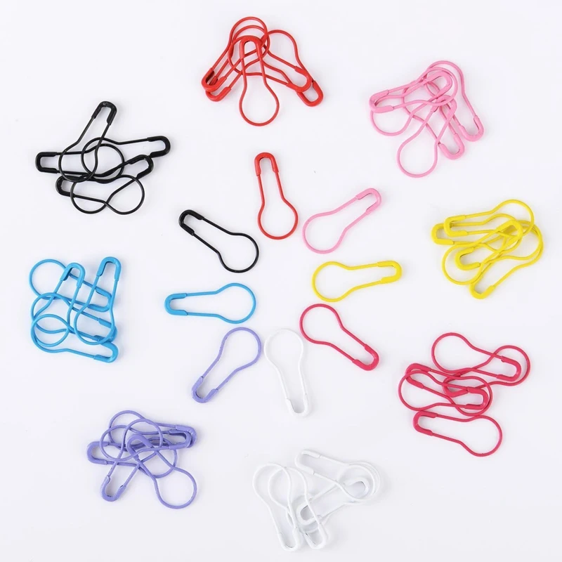 500Pcs Crocheting Safety Pins Metal Clips Silver Marker Tag Gourd Pins Safe Craft Knitting Cross Stitch DIY Sewing Accessories