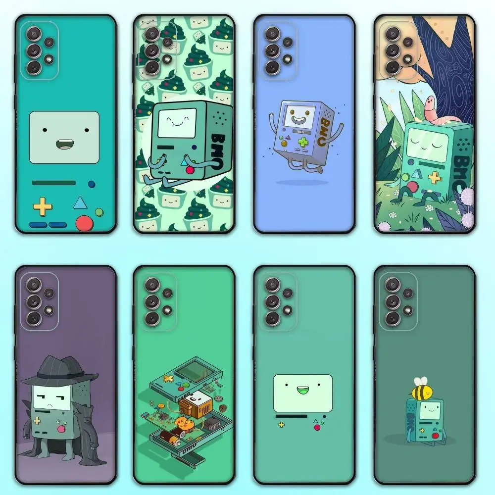 

BMO A-Adventure T-Time Phone Case For Samsung S25,S24,S21,S22,S23,S30,Ultra,S20,Plus,Fe,Lite,Note,10,9,5G Black Cover