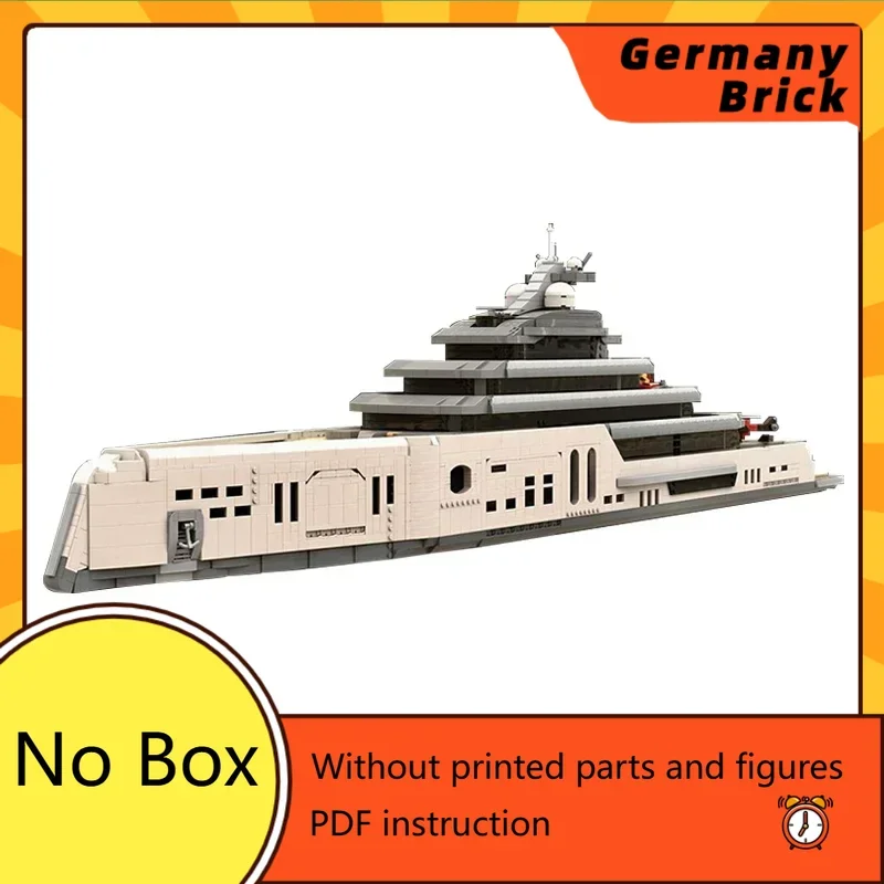 

Large Luxury Yacht Model Moc Building Bricks Gas Turbine Ship Technology Modular Blocks Gifts Christmas Toys DIY Sets Assembly