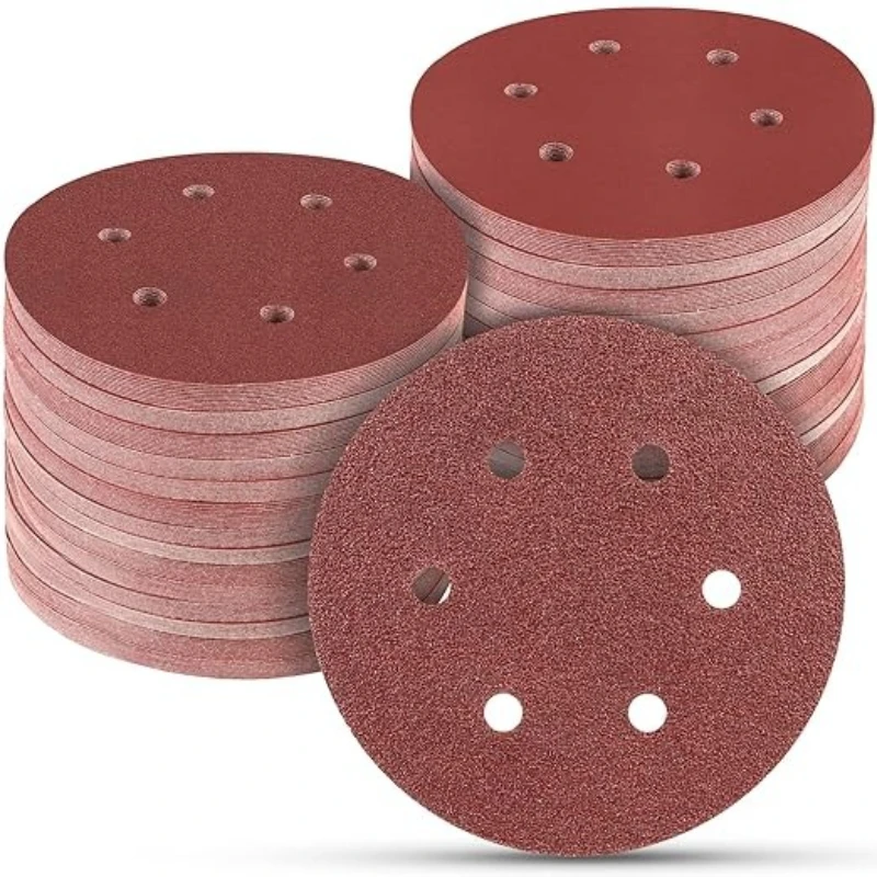 

9-inch 6-hole 225mm Sandpaper Polishing Sandpaper Wood Woodworking Metal Polishing Sheet Alumina Gypsum Board Rust Removal Sandp