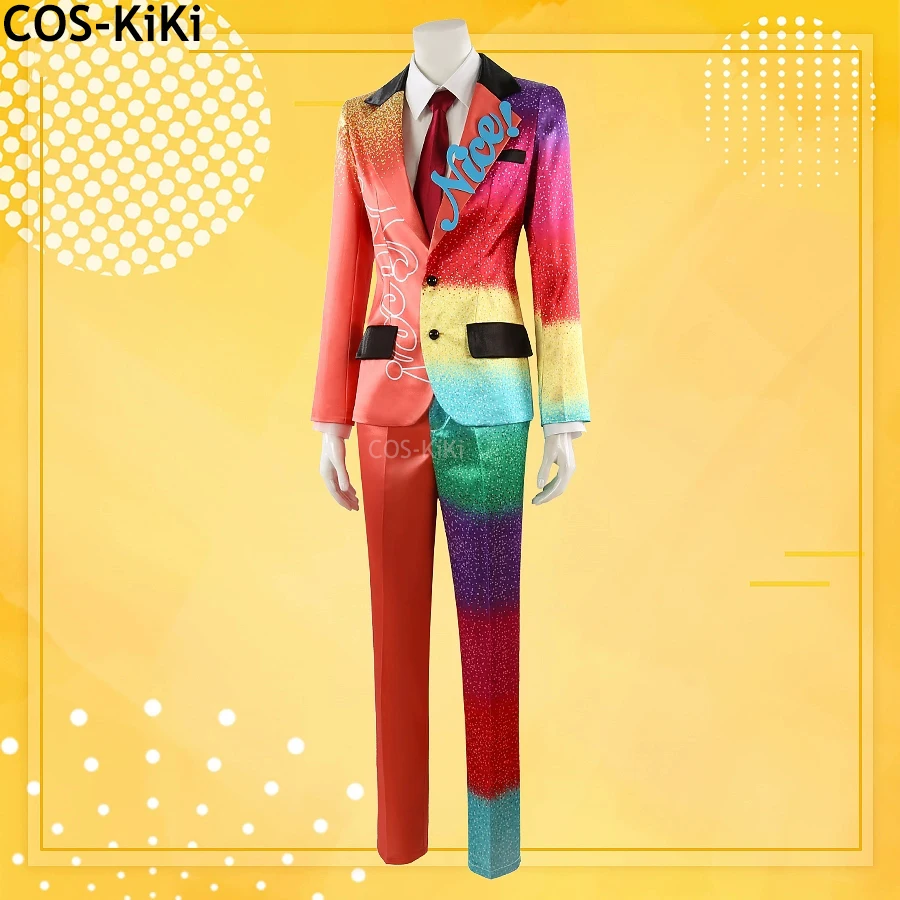 COS-KiKi Ensemble Stars Nice Arneb Thunder Colorful Suit Cool Handsome Uniform Cosplay Costume Halloween Party Role Play Outfit