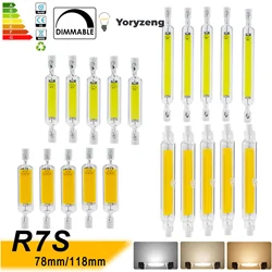 5Pcs Dimmable R7s LED Bulb 78mm 118mm Flood Light 7W 15W 28W J-Type Glass Tube Ceramic Base 220V 240V Repalce 130W Halogen Lamps