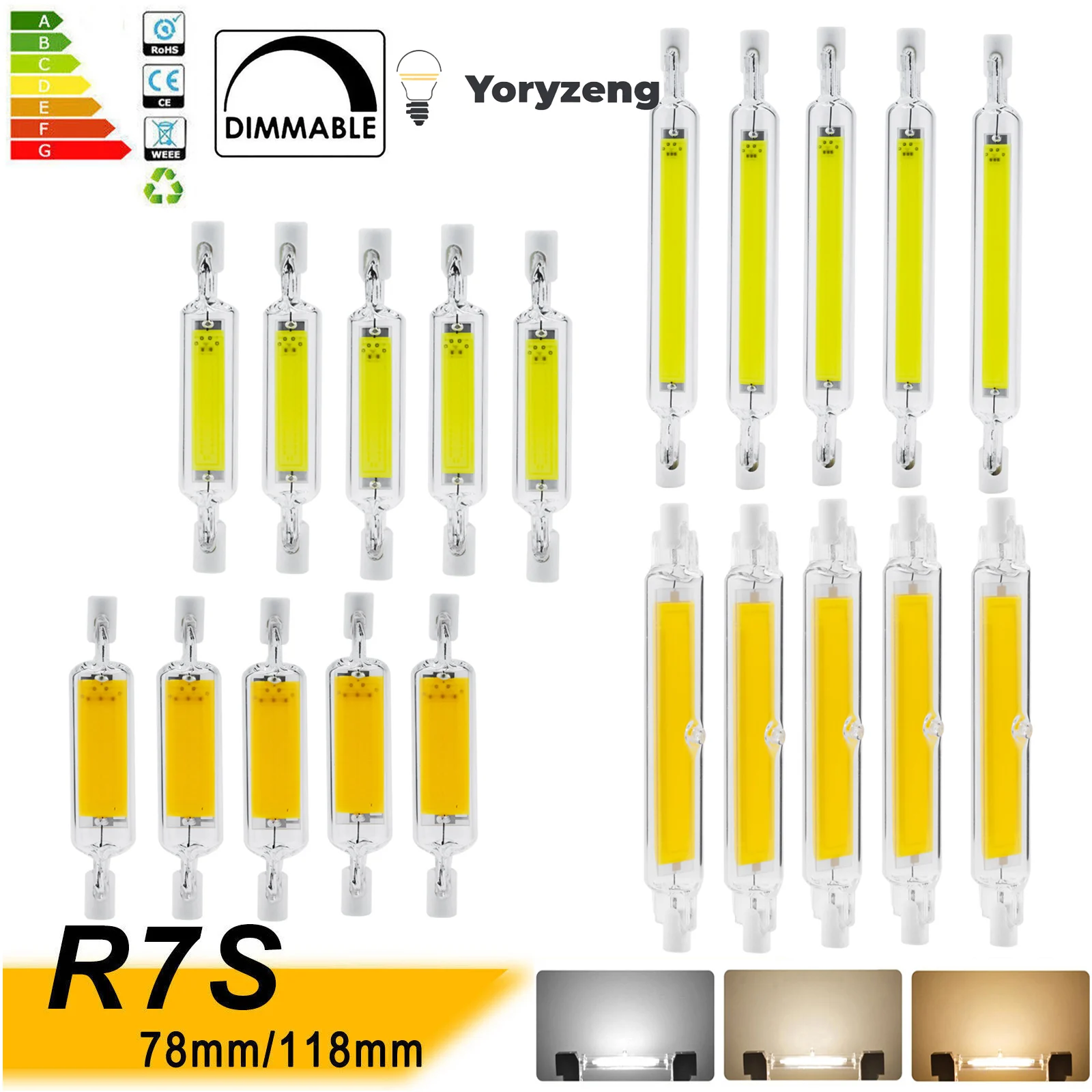 lampadas de halogeneo dimmable r7s luz de inundacao tubo de vidro tipo j base ceramica 78 mm 118 mm 7w 15w 28w 220v 240v substituicao 130w pecas 01